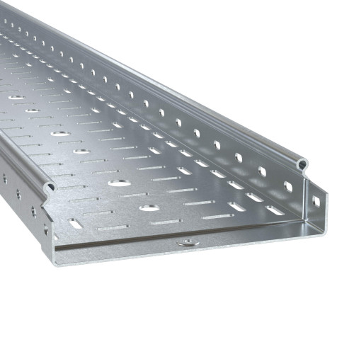 Лоток перфорированный 50x150х3000, 2,0 мм, цинк-ламельный