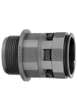 Муфта труба-коробка DN 12 мм, М16х1,5, полиамид, цвет черный