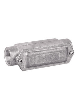 Коробка протяжная алюминиевая, 2 ввода 180°, М40х1,5 ,IP55, 171х62х71мм