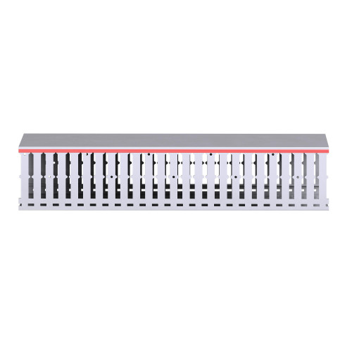 Короб перфорированный, серый RL12 150x100