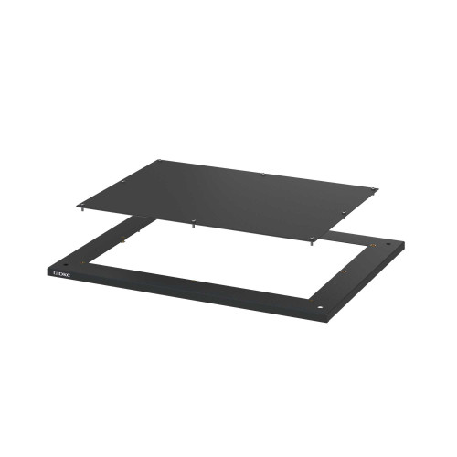 Крыша с прямоугольным фланцем для шкафов CQE N и CQE, цвет черный RAL 9005 ШхГ 800x800 мм, РАМ Пауэр (RAM power)