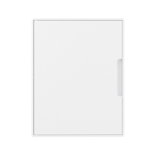 Щиток 24 мод настенный слаботочный Фрейм (FRAME), белый, с белой дверцей, с  монтажной платой, 1 розеткой (арт. 76482B) и установочной рамкой
