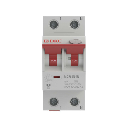 Селективный автоматический выключатель дифференциального тока YON макс (YON max) типа MDR, 1P+N, 300mA, 32A, хар-ка C, 6kA,тип A