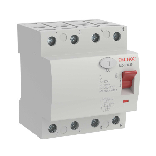 Устройство защитного отключения YON макс (YON max) типа MDL100, 4 полюса, 30mA, 25A, тип AC