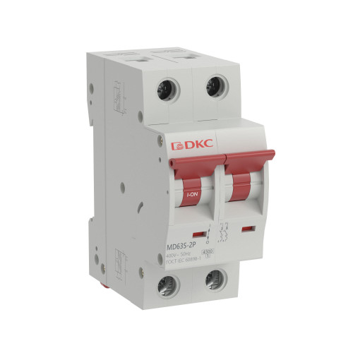 Модульный автоматический выключатель YON макс (YON max) типа MD63, 2 полюс,хар-ка B, 63А, 4,5кА