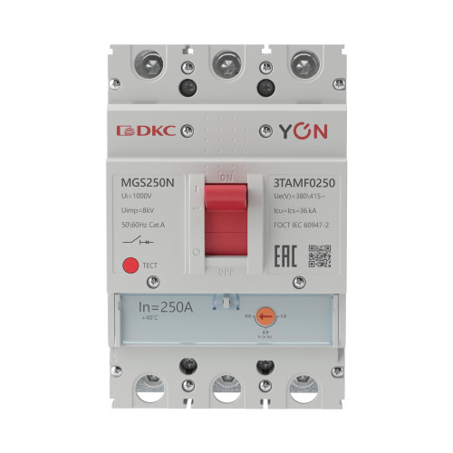 Авт. выкл. YON MGS250 3P 200-250A 36kA