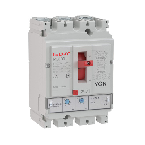 Авт. выкл. YON MD250N-TM200 3P 200А 40kA Ir 0.7…1xIn Ii 5…10xIn
