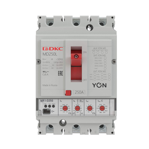 Авт. выкл. YON MD160H-MR1 3P 160А 65kA Ir 0.4…1xIn Isd 1.5…10xIn