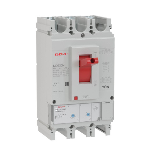 Авт. выкл. YON MD630H-TM320 3P 320А 65kA Ir 0.7…1xIn Ii 5…10xIn