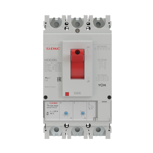 Авт. выкл. YON MD630H-TM320 3P 320А 65kA Ir 0.7…1xIn Ii 5…10xIn