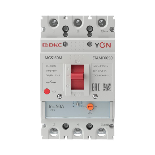 Авт. выкл. YON MGS160 3P 40-50A 25kA