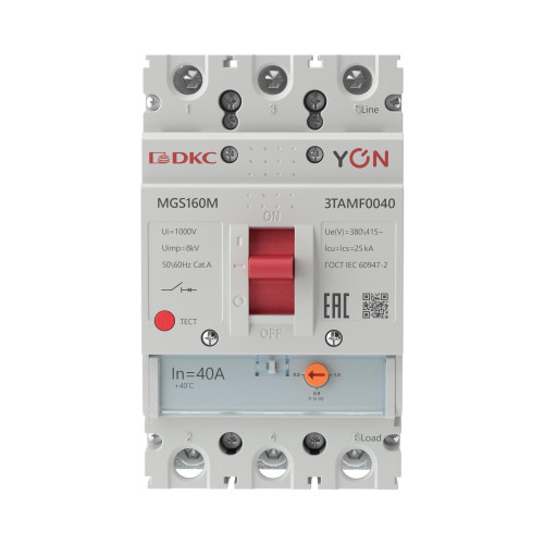 Авт. выкл. YON MGS160 3P 32-40A 25kA