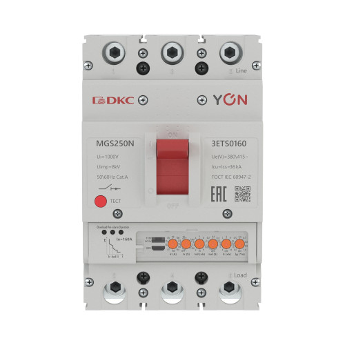 Авт. выкл. YON MGS250N 3P 63-160A 36kA с электронным расцепителем ETS