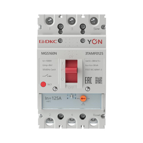 Авт. выкл. YON MGS160 3P 100-125A 36kA