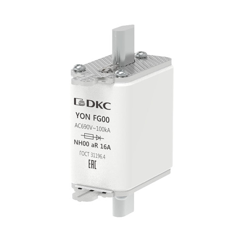 Предохранитель YON ножевого типа FG00 16А 690V характеристика aR