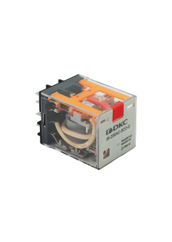 Реле миниатюрное силовое, 3CO, ком. ток 16А, AgSnO2, напряжение 24V AC, опция: тест-кнопка+светодиод
