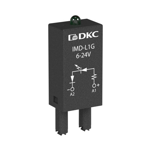 Модуль индикации и защиты, LED зеленый+Варистор (A1+), 24V AC/DC