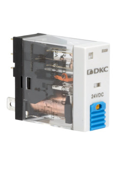 Реле миниатюрное промышленное, 1CO, ком. ток 12А, AgSnO2, напряжение 12V DC, опция: тест-кнопка+светодиод+защитный диод