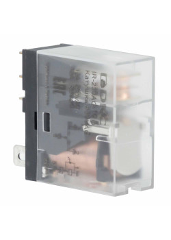 Реле миниатюрное промышленное, 1CO, ком. ток 12А, AgSnO2, напряжение 230V AC, опция: светодиод