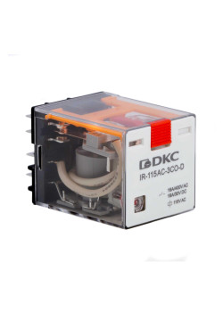 Реле миниатюрное силовое, 3CO, ком. ток 16А, AgSnO2, напряжение 115V AC, опция: тест-кнопка+светодиод