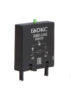 Модуль индикации и защиты, LED зелёный+Варистор (A1+), 240V AC/DC