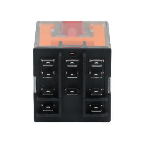 Реле миниатюрное силовое, 3CO, ком. ток 16А, AgSnO2, напряжение 230V AC, опция: тест-кнопка+светодиод