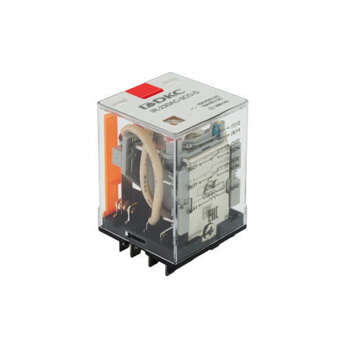 Реле миниатюрное силовое, 3CO, ком. ток 16А, AgSnO2, напряжение 24V AC, опция: тест-кнопка+светодиод