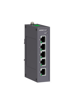 Промышленный неуправляемый коммутатор, 5×10/100Base-T(X) портов RJ45,12-48В DC/18-30В AC, с резервированием