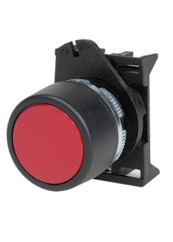 Головка кнопки плоская без фиксации, красная (Замена на: M22P-FMRP/M22P-FMRA + M22MF)