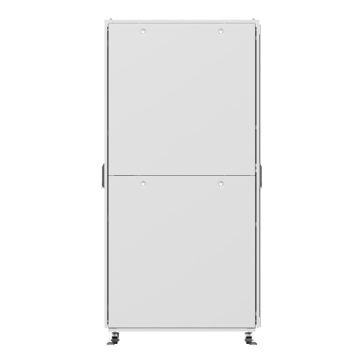Шкаф напольный разобранный 19'' IT-CQE-N 42U 600x1000мм, крыша с вырубкой, дверь перф. и двойная перф., двойные боковые панели, серый RAL7035