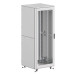 Шкаф напольный разобранный 19'' IT-CQE-N 42U 800x800мм, крыша с вырубкой, дверь перф. и двойная перф., двойные боковые панели, серый RAL7035