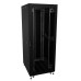 Шкаф напольный разобранный 19'' IT-CQE-N 42U 600x600мм, крыша с вырубкой, дверь перф. и перф., двойные боковые панели, черный RAL9005