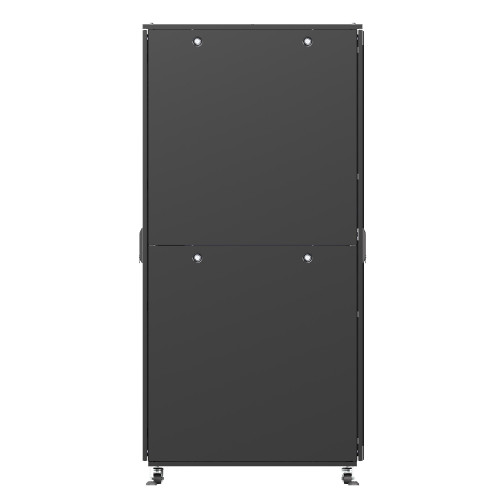Шкаф напольный разобранный 19'' IT-CQE-N 47U 800x1200мм, крыша с вырубкой, дверь перф. и двойная перф., двойные боковые панели, черный RAL9005