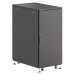 Шкаф напольный разобранный 19'' IT-CQE-N 24U 600x600мм, крыша с вырубкой, сплошная металл и сплошная металл, одинарные боковые панели, черный RAL9005