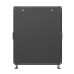 Шкаф напольный разобранный 19'' IT-CQE-N 24U 600x600мм, крыша с вырубкой, сплошная металл и сплошная металл, одинарные боковые панели, черный RAL9005