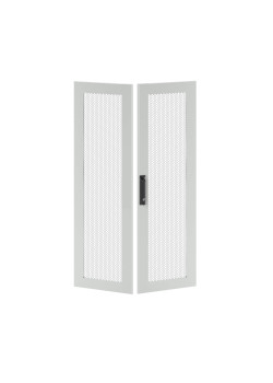 Дверь перфорированная двухстворчатая для IT-CQE 2000 x 600 RAL7035