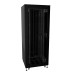 Шкаф напольный разобранный 19'' IT-CQE-N 47U 800x1000мм, крыша с вырубкой, дверь стекло и двойная сплошная металл, двойные боковые панели, черный RAL9005