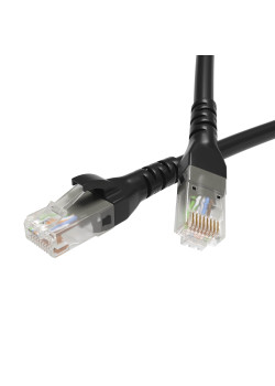 Патч-корд неэкранированный CAT6 U/UTP 4х2, LSZH, черный, 2.0м