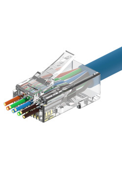 Коннектор RJ45 CAT6 (8P8C) неэкранированный под диаметр проводника в изоляции  1,1 мм