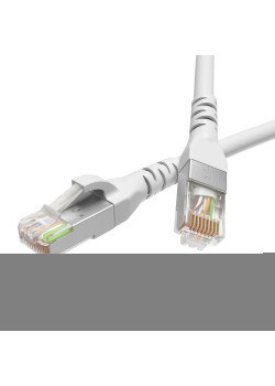 Патч-корд экранированный CAT6 F/UTP 4х2, LSZH, белый, 10.0м