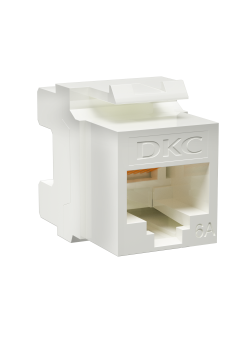 Модуль Кейстоун (Keystone) RJ45 CAT 6А неэкранированный (UTP), 180 градусов, белый