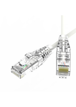 Патч-корд неэкранированный SLIM CAT6 U/UTP 4х2, 28 AWG, LSZH, белый, 1,5м