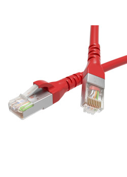 Патч-корд экранированный CAT6 F/UTP 4х2, LSZH, красный, 10.0м