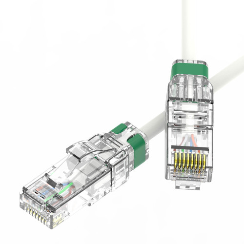 Патч-корд неэкранированный SLIM CAT6A U/UTP 4х2, 28 AWG, LSZH, белый, 1,5м