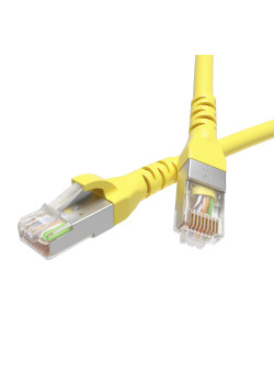 Патч-корд экранированный CAT6 F/UTP 4х2, LSZH, желтый, 1.5м