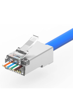 Коннектор RJ45 CAT5е (8P8C) экранированный под диаметр проводника в изоляции  1,1 мм