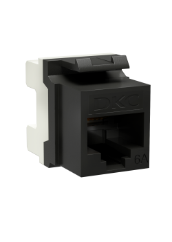 Модуль Кейстоун (Keystone) RJ45 CAT 6А неэкранированный (UTP), 180 градусов, черный