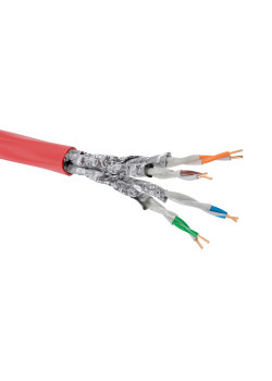 Кабель CAT 6, U/UTP, нг(А)-FRHF, бухта 305м, красный