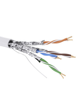 Кабель CAT 6, U/FTP, нг(А)-HF, бухта 305м, белый