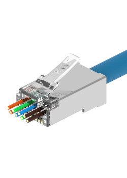 Коннектор RJ45 CAT6 (8P8C) экранированный под диаметр проводника визоляции  1,2 мм